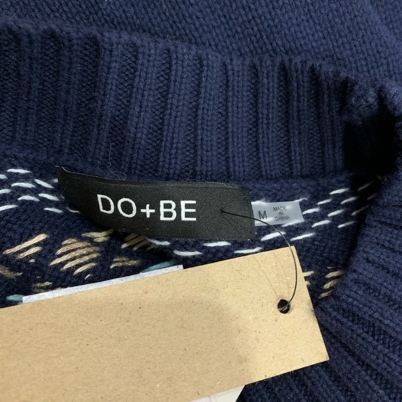 Do + Be Embroidered Crew Neck Long Sleeve Sweater - Picture 5 of 6